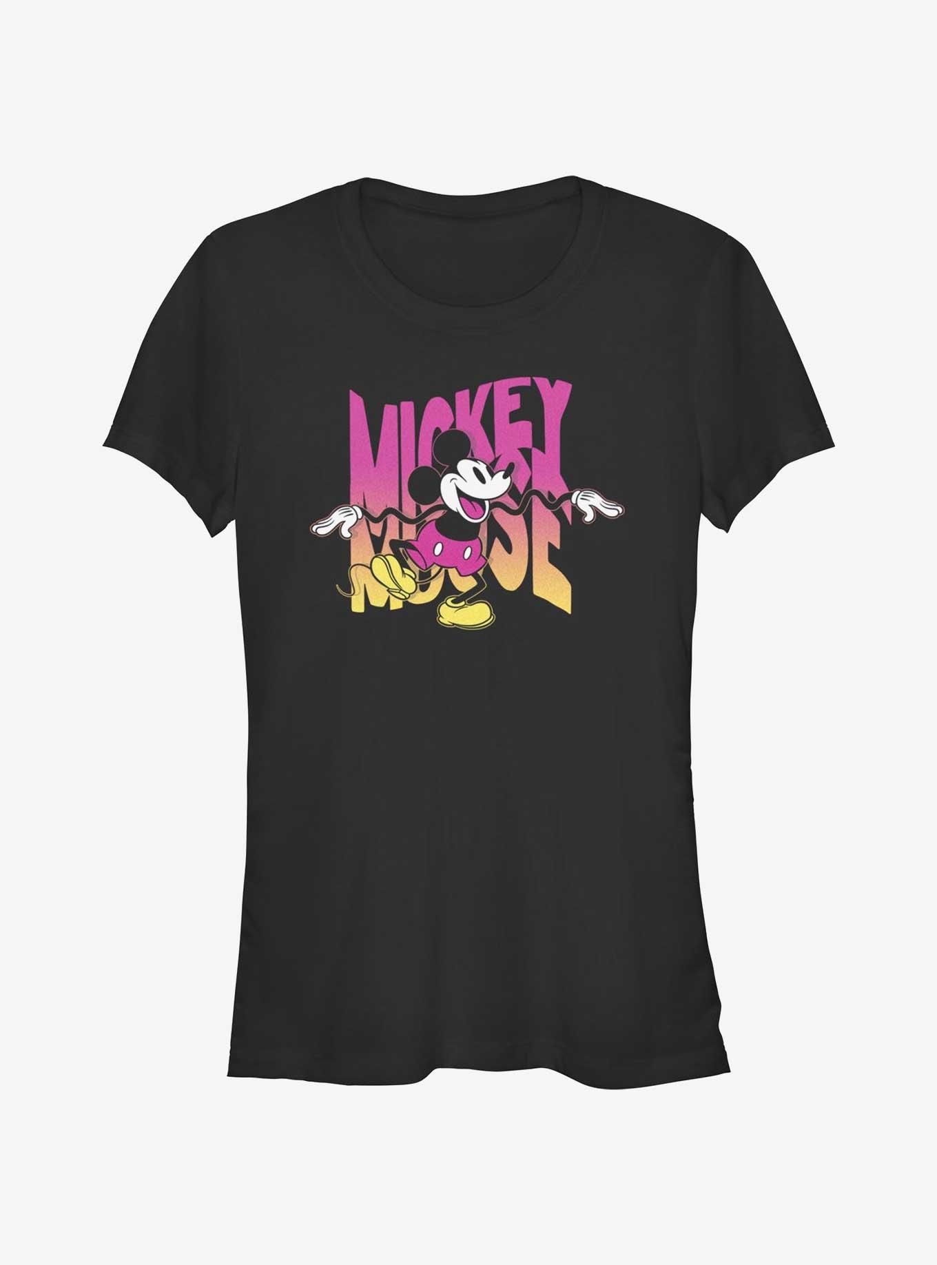 Disney Mickey Mouse Trippy Mickey Girls T-Shirt, BLACK, hi-res