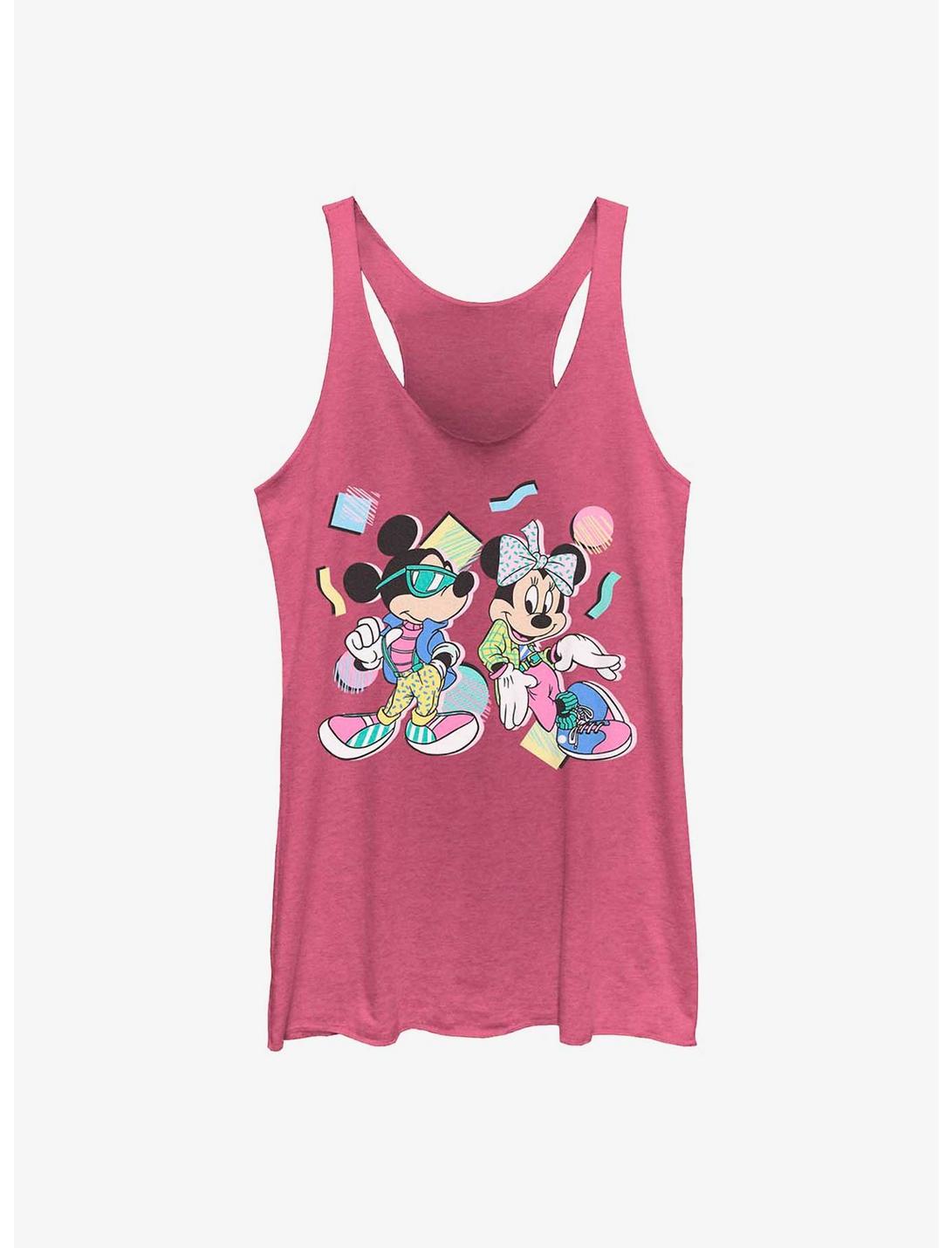 Disney Mickey Mouse 80's Minnie & Mickey Girls Tank, PINK HTR, hi-res