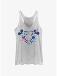 Disney Mickey Mouse & Minnie Mouse Heart Pair Girls Tank Top, WHITE HTR, hi-res
