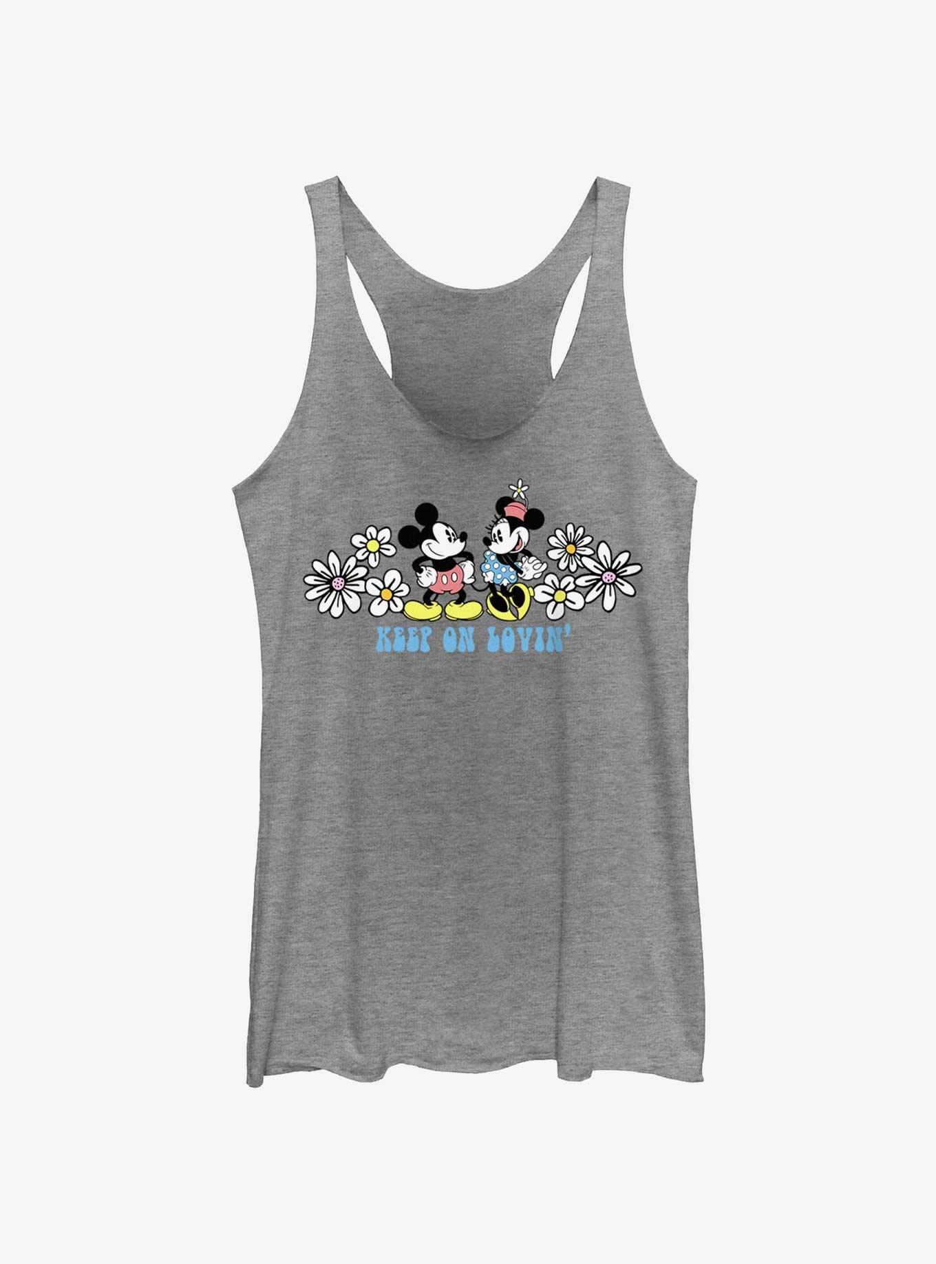 Disney Mickey Mouse & Minnie Mouse Keep On Lovin' Girls Tank Top - GREY