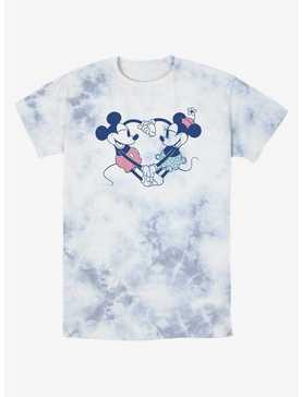 Disney Mickey Mouse & Minnie Mouse Heart Pair Tie-Dye T-Shirt, , hi-res