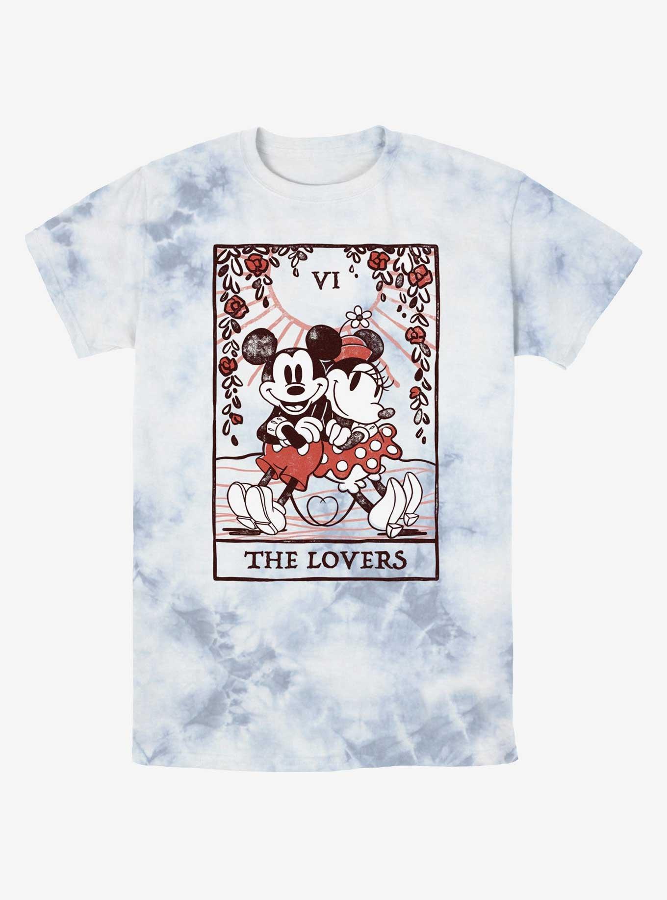 Disney Mickey Mouse & Minnie Mouse The Lovers Tie-Dye T-Shirt, WHITEBLUE, hi-res