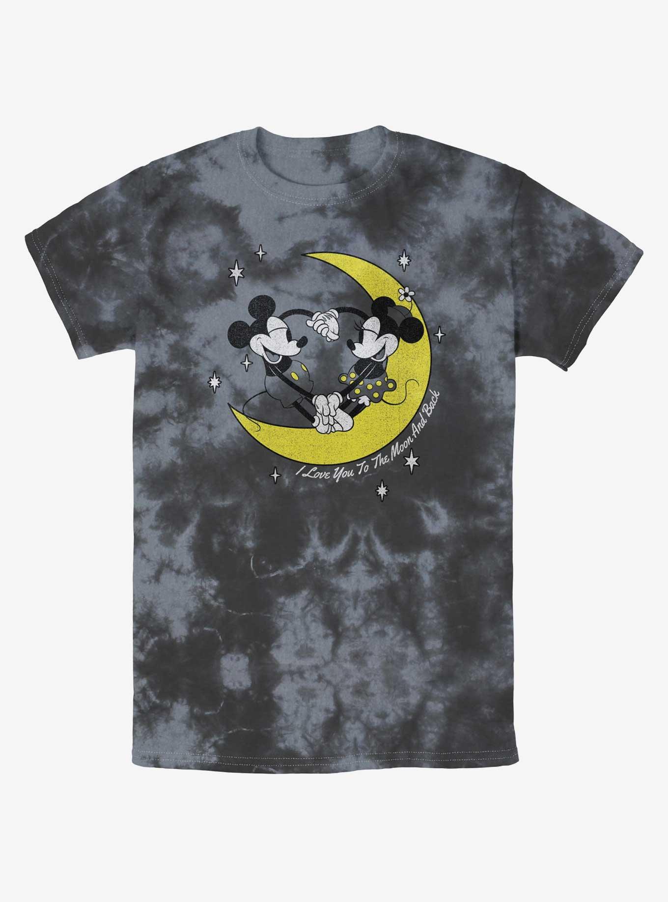 Disney Mickey Mouse & Minnie Mouse I Love You To The Moon And Back Tie-Dye T-Shirt