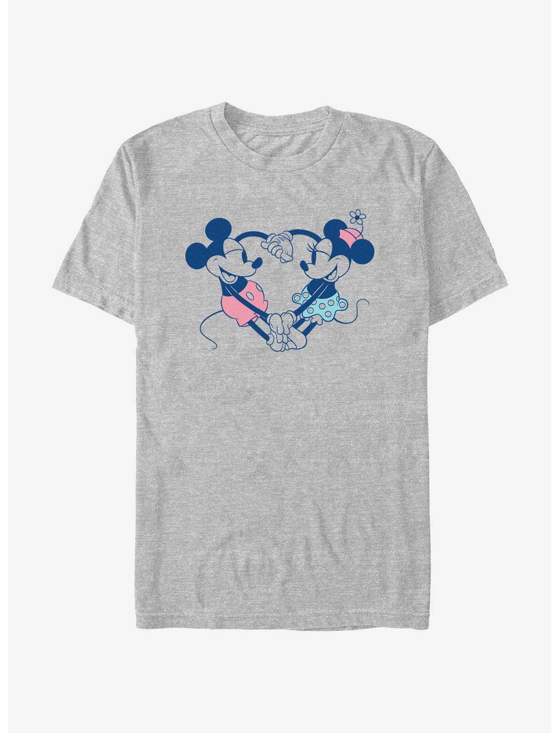 Disney Mickey Mouse & Minnie Mouse Heart Pair T-Shirt, ATH HTR, hi-res