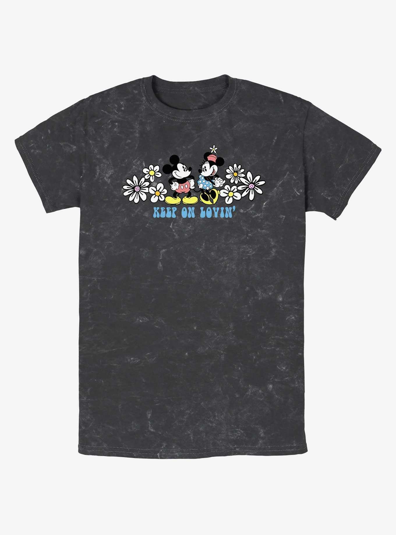 Disney Mickey Mouse & Minnie Mouse Keep On Lovin' Mineral Wash T-Shirt, , hi-res