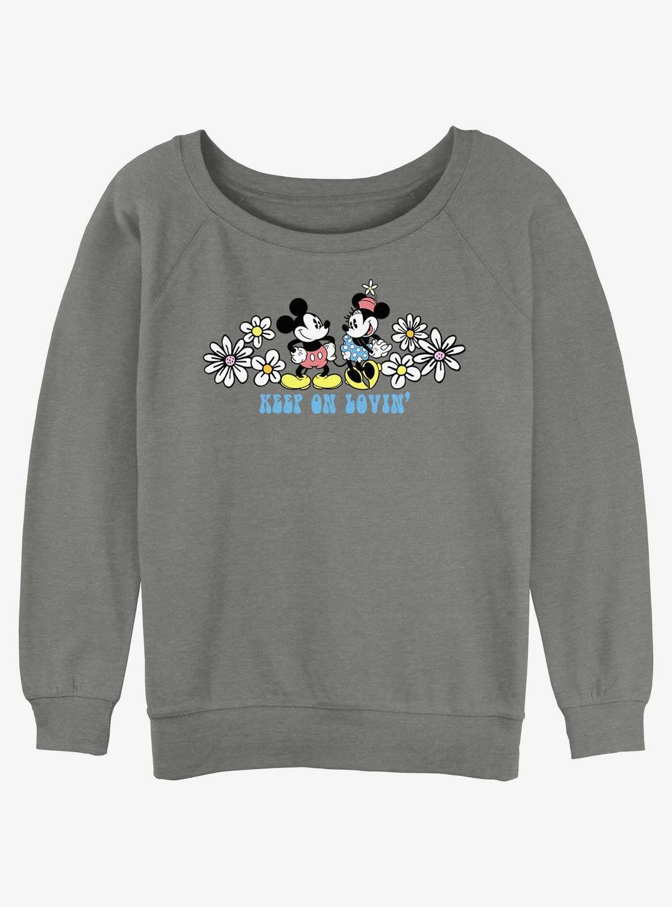 Disney Mickey Mouse & Minnie Mouse Keep On Lovin' Girls Slouchy Sweatshirt, , hi-res