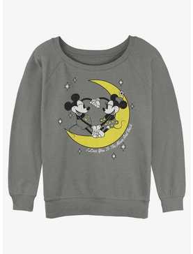 Disney Mickey Mouse I Love You To The Moon And Back Girls Slouchy Sweatshirt, , hi-res