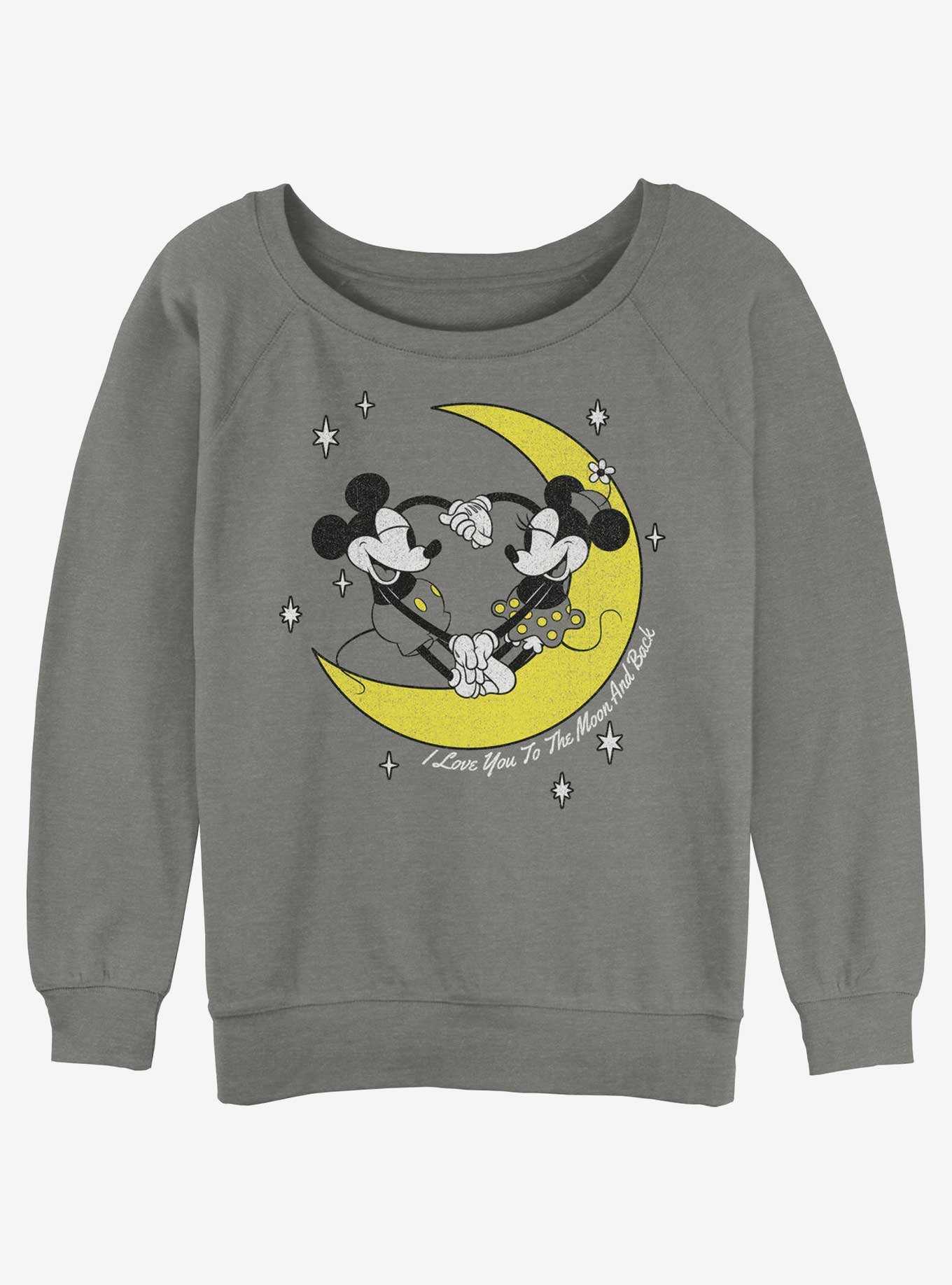 Disney Mickey Mouse & Minnie Mouse I Love You To The Moon And Back Girls Slouchy Sweatshirt, , hi-res