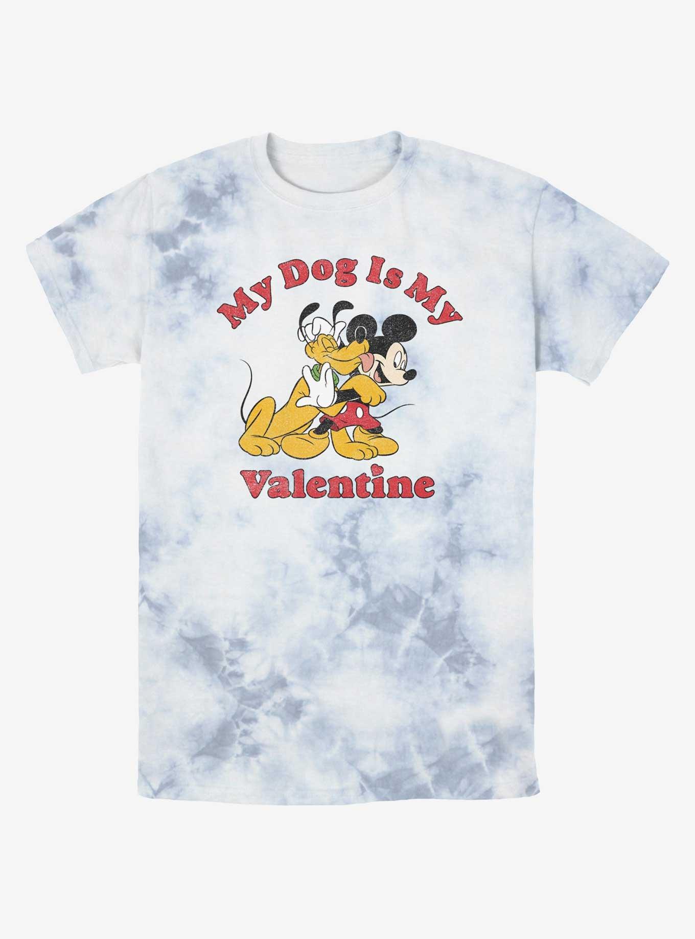 Disney Mickey Mouse & Pluto Love My Dog Tie-Dye T-Shirt