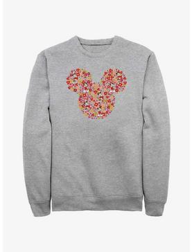 Plus Size Disney Mickey Mouse Mickey Flowers Sweatshirt, , hi-res