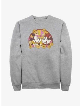 Plus Size Disney Mickey Mouse Mickey & Minnie Spring Bloom Sweatshirt, , hi-res