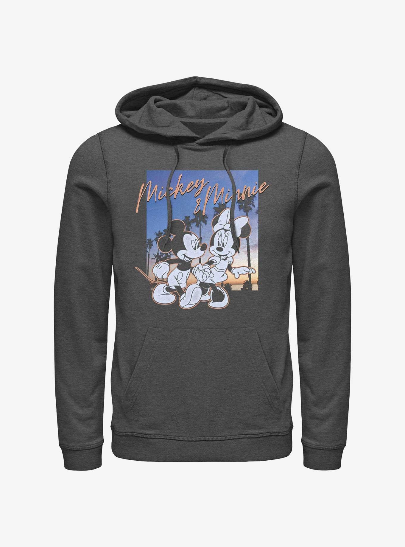 Disney Mickey Mouse & Minnie Mouse Sunset Couple Hoodie, CHAR HTR, hi-res