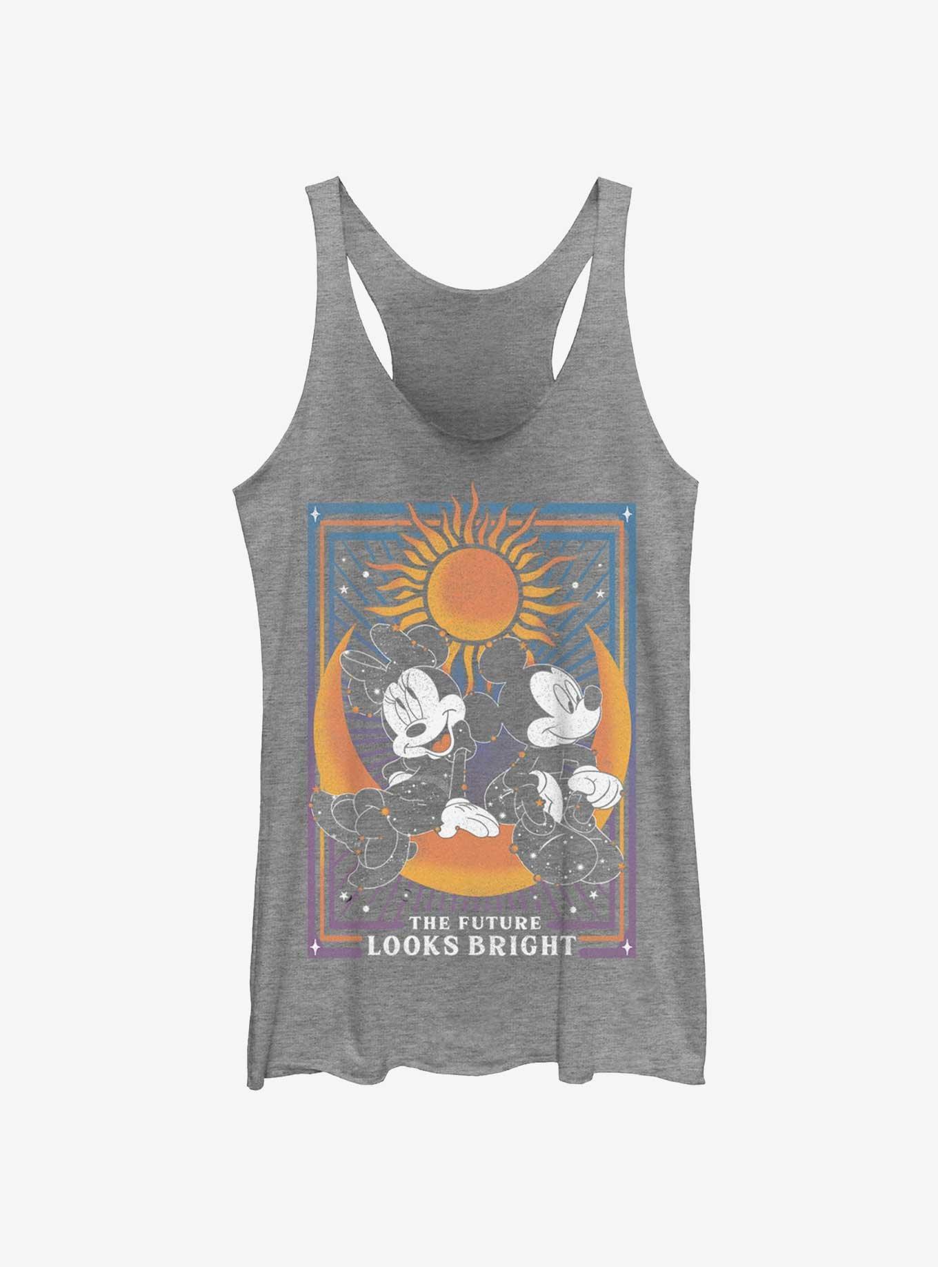 Disney Mickey Mouse & Minnie Mouse The Future Looks Bright Astrology Girls Tank Top, GRAY HTR, hi-res