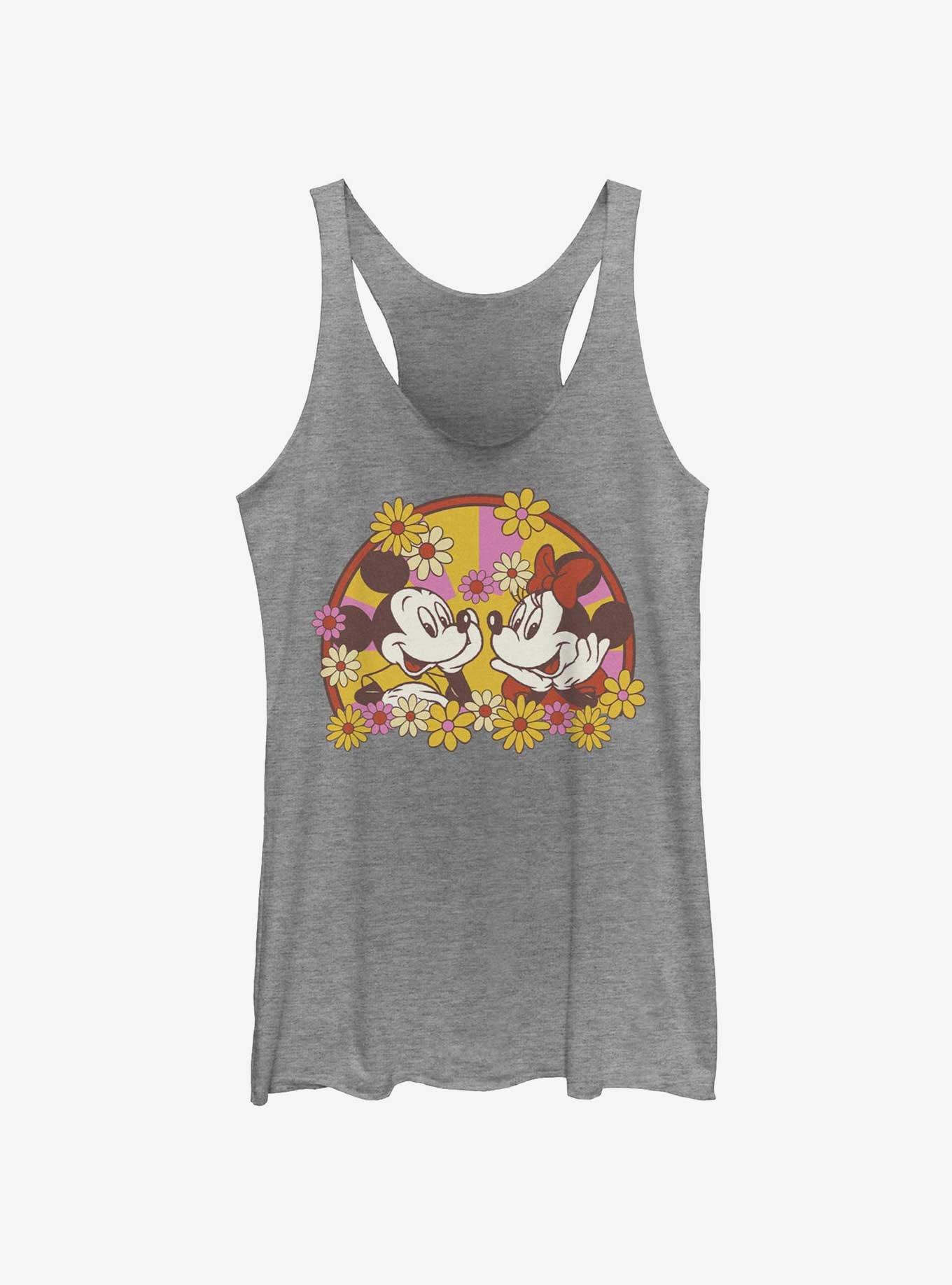 Disney Mickey Mouse Mickey & Minnie Spring Bloom Girls Tank, GRAY HTR, hi-res