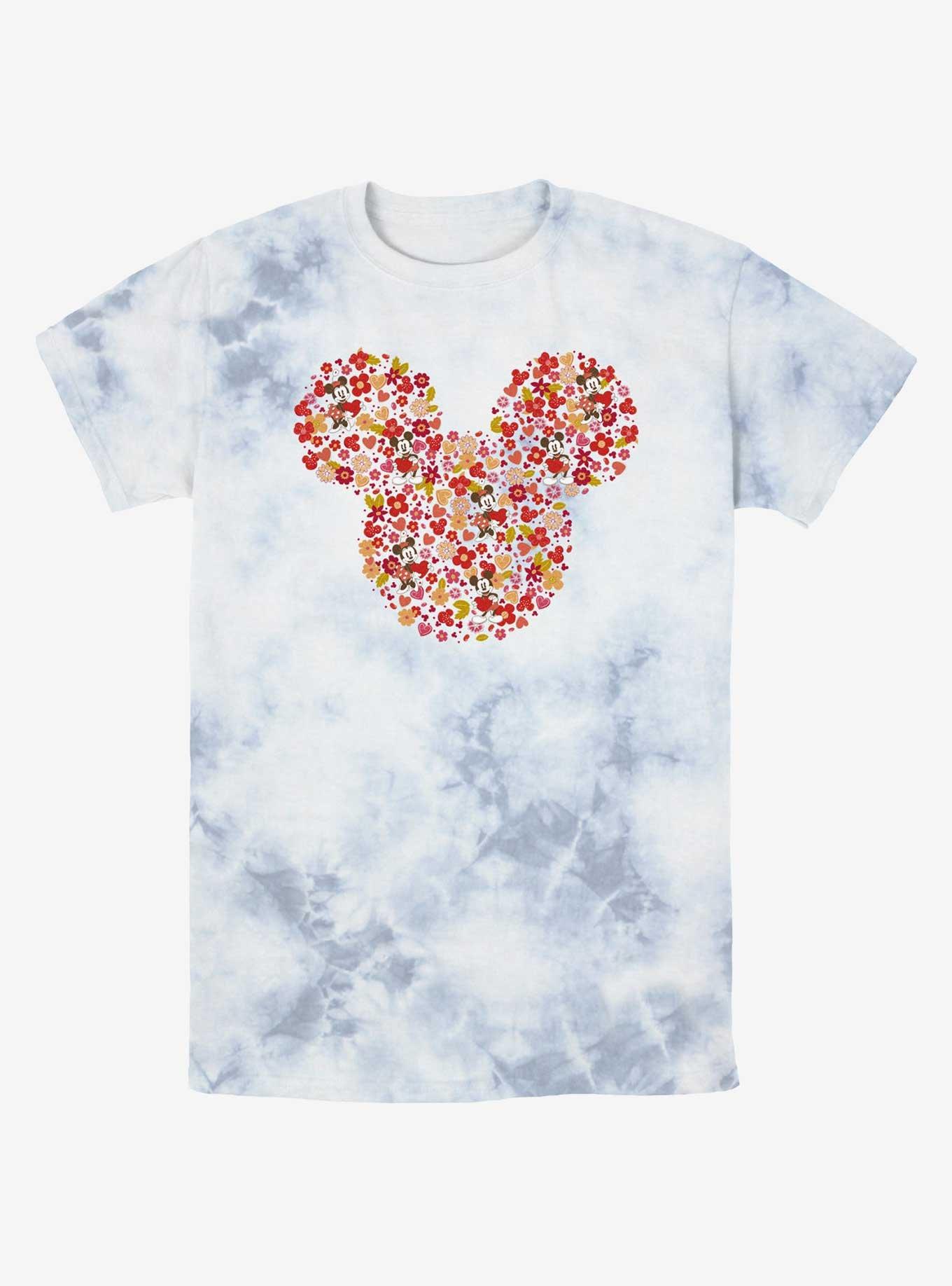 Disney Mickey Mouse Flowers Tie-Dye T-Shirt