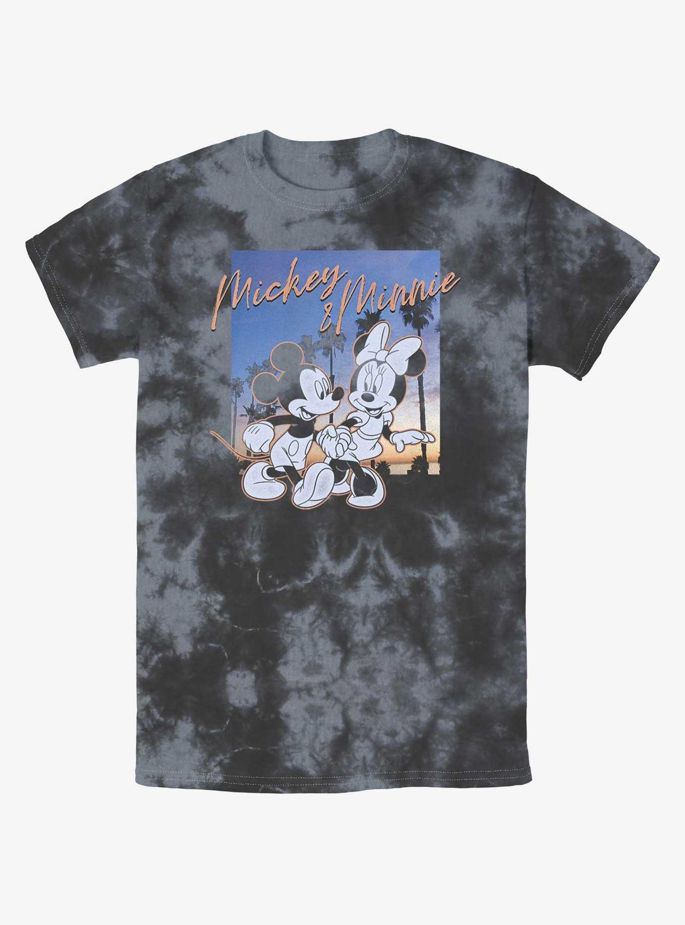 Disney Mickey Mouse & Minnie Sunset Couple Tie-Dye T-Shirt