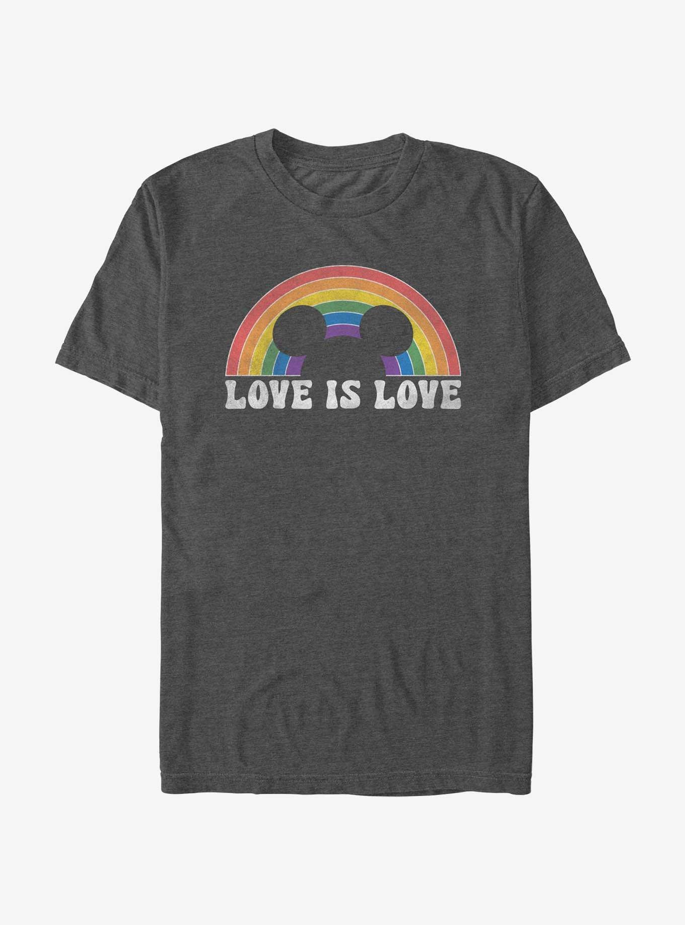 Disney Mickey Mouse Love Is Love T-Shirt, CHAR HTR, hi-res