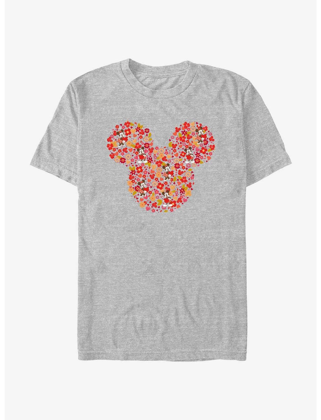 Disney Mickey Mouse Mickey Flowers T-Shirt, ATH HTR, hi-res