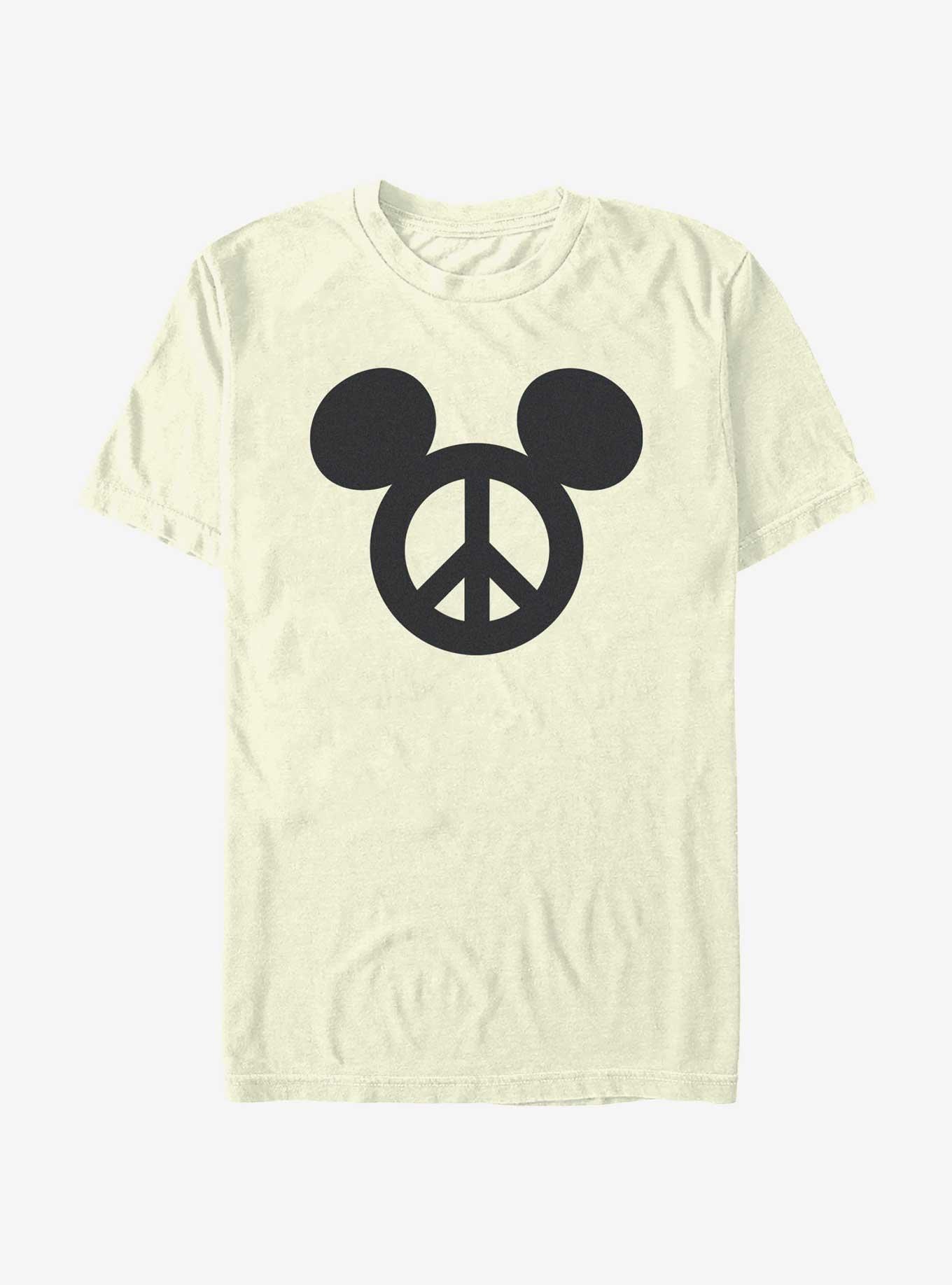 Disney Mickey Mouse Peace Sign T-Shirt, NATURAL, hi-res