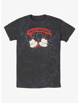 Disney Mickey Mouse & Minnie Mouse Hello Darling Mineral Wash T-Shirt, , hi-res