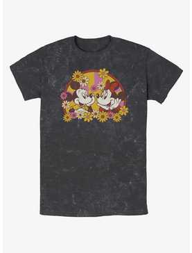 Disney Mickey Mouse & Minnie Mouse Love Bloom Mineral Wash T-Shirt, , hi-res
