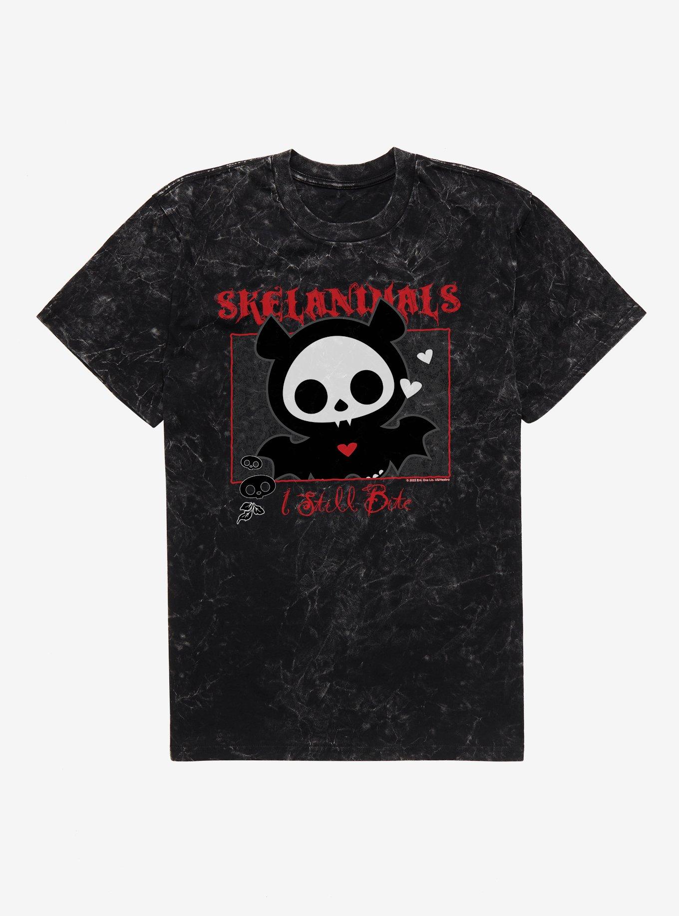 Skelanimals DIego I Still Bite Mineral Wash T-Shirt, BLACK MINERAL WASH, hi-res