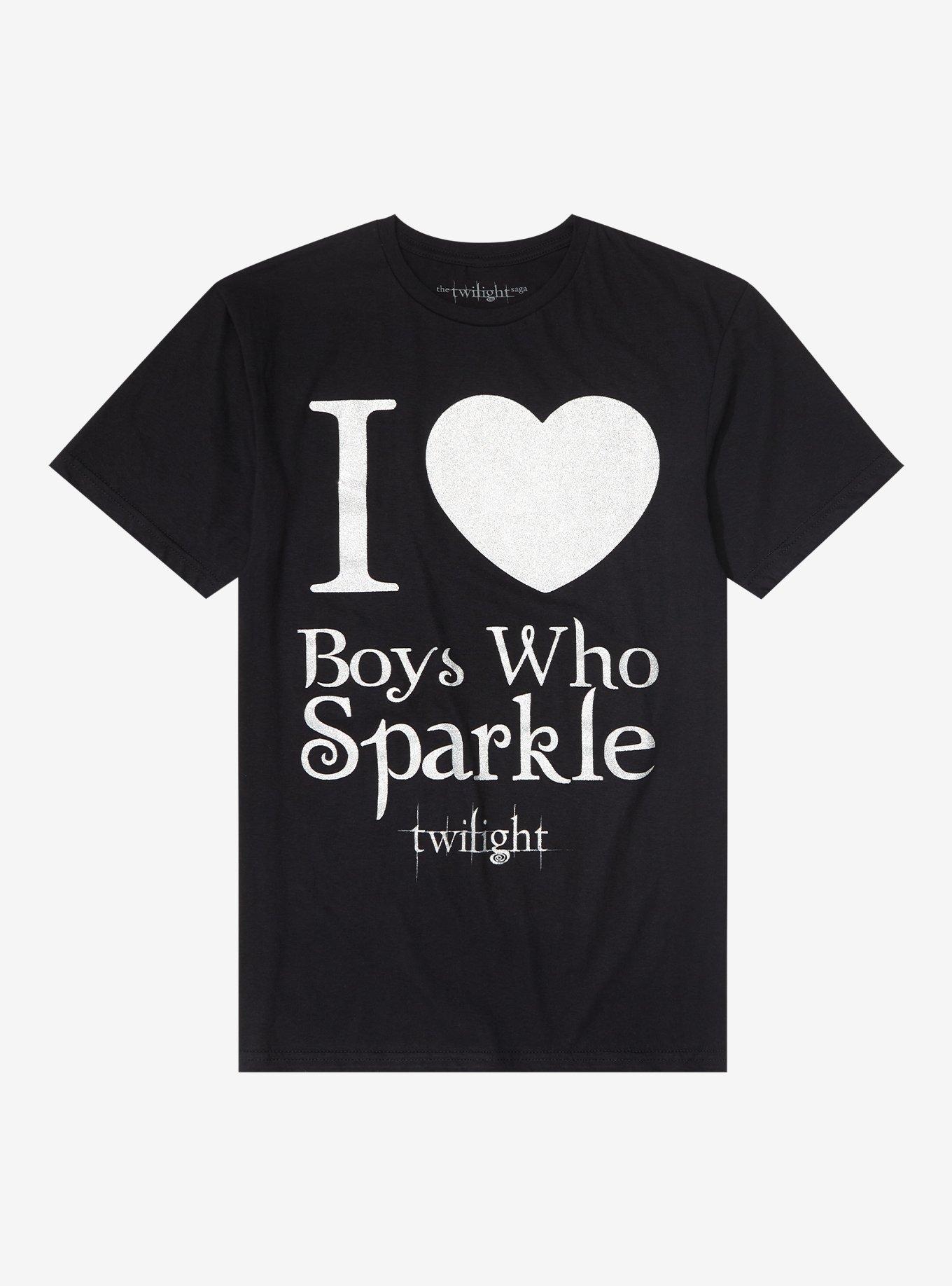 Twilight Boys Who Sparkle Boyfriend Fit Girls T-Shirt, WHITE, hi-res
