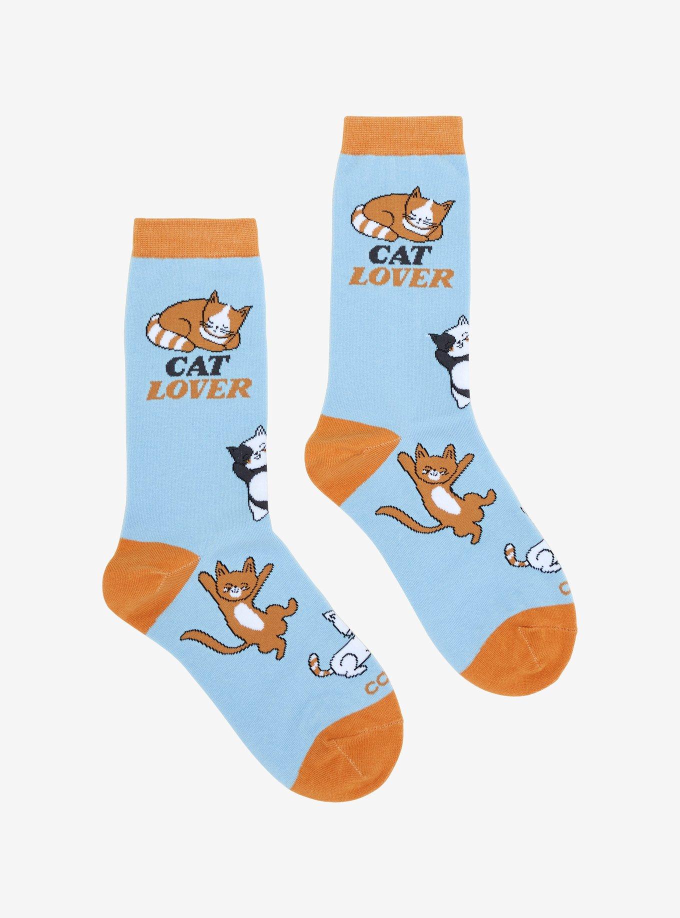 Cool Socks Cat Lover Allover Print Crew Socks, , hi-res