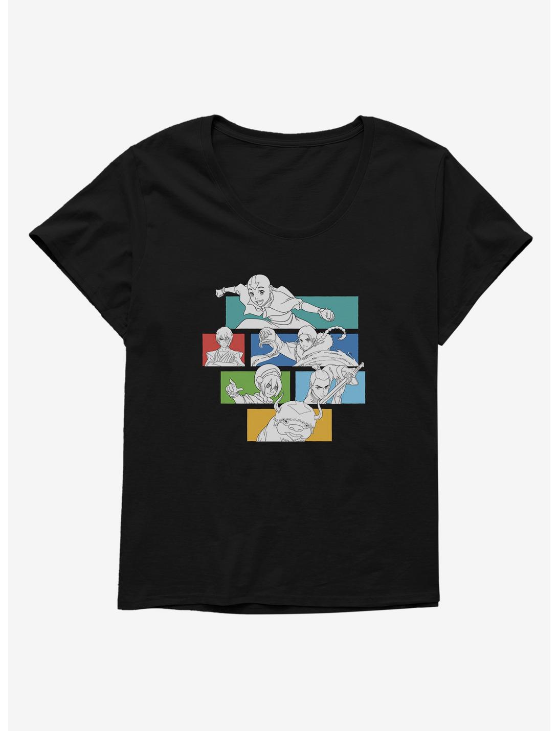 Avatar: The Last Airbender Characters Colorblock Girls T-Shirt Plus Size, , hi-res