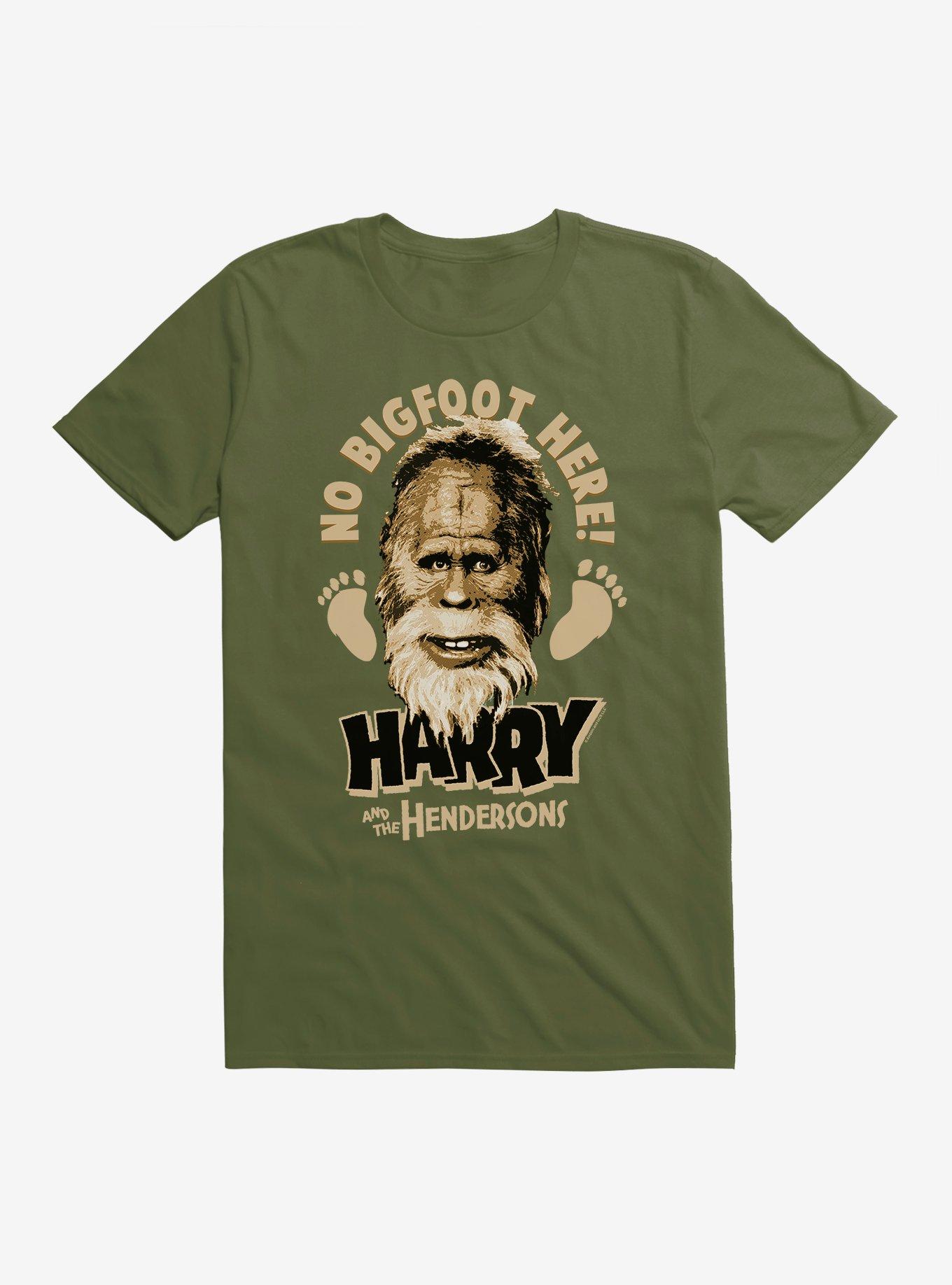 Harry And The Hendersons No Bigfoot Here! T-Shirt, MILITARY GREEN, hi-res