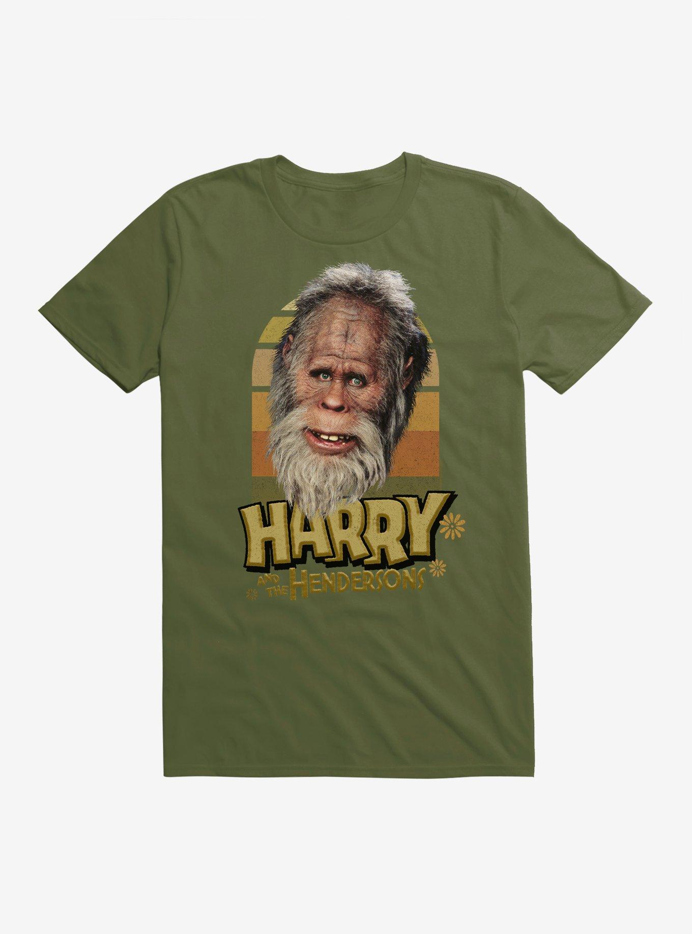 Harry And The Hendersons Retro Portrait T-Shirt, MILITARY GREEN, hi-res