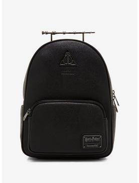 Loungefly Harry Potter Deathly Hallows Elder Want Black Glitter Mini Backpack - BoxLunch Exclusive, , hi-res