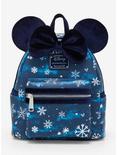 Loungefly Disney Snowflake Minnie Mouse Ears Mini Backpack - BoxLunch Exclusive, , hi-res