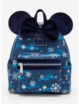 Loungefly Disney Snowflake Minnie Mouse Ears Mini Backpack - BoxLunch Exclusive, , hi-res