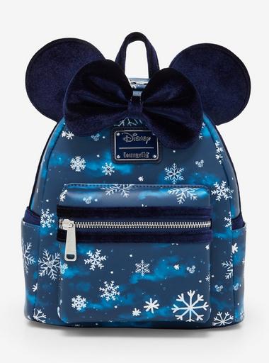 Overwatch Snowflake Mini Backpack & wallet with Faux Fur Trim Loungefly Overwatch Mei Women Mini Backpacks Blue-White  main image 2