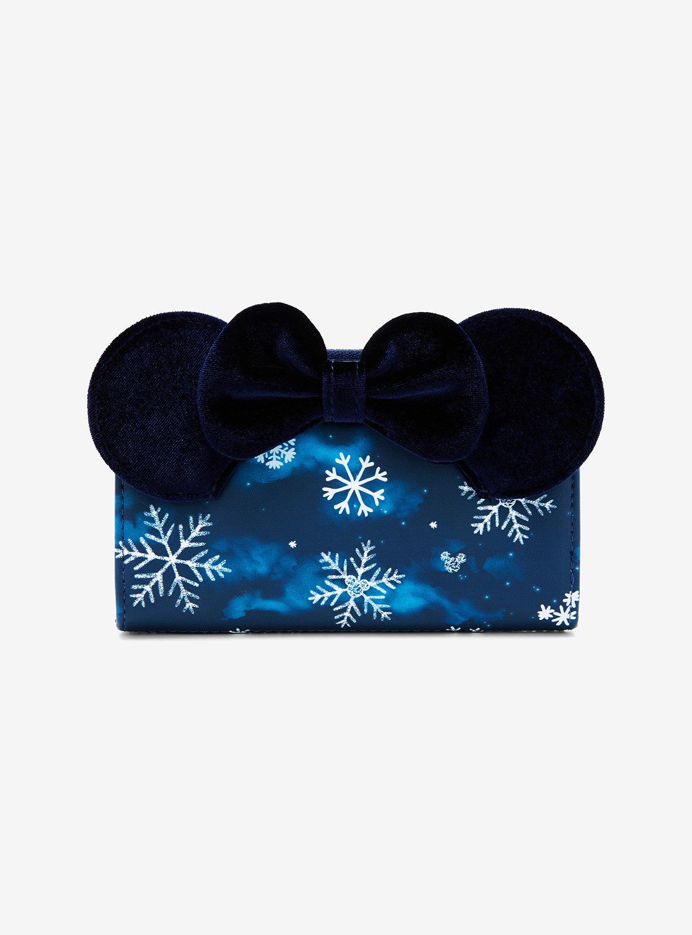 Loungefly Disney Minnie Mouse Snowflake Ears Small Wallet - BoxLunch Exclusive, , hi-res