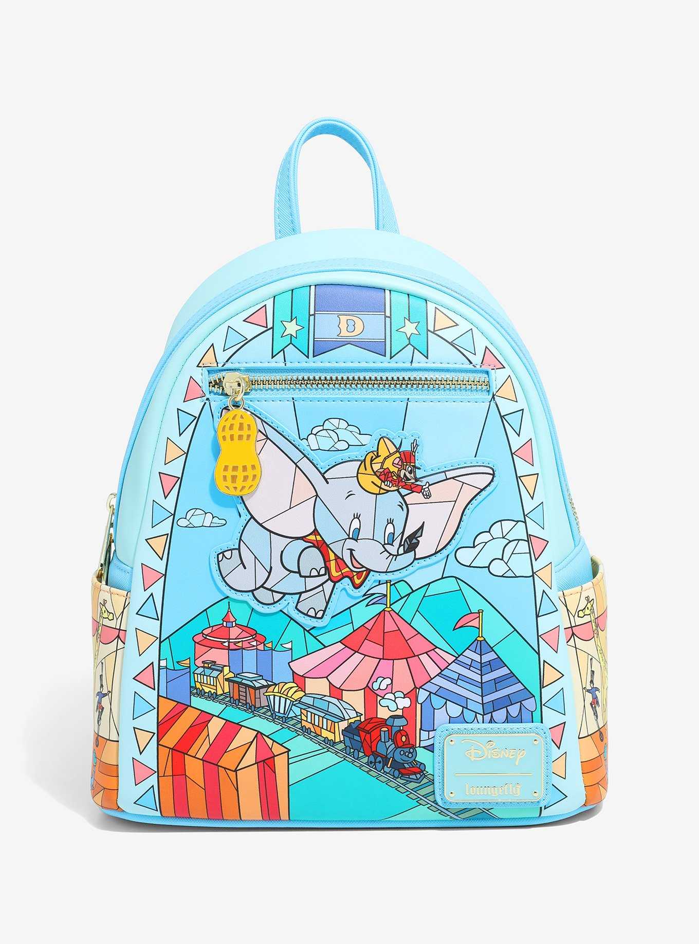 Loungefly Disney Dumbo Stained Glass Portrait Mini Backpack BoxLunch Exclusive