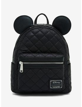Loungefly Disney Mickey Mouse Puffer Quilt Ears Mini Backpack - BoxLunch Exclusive, , hi-res