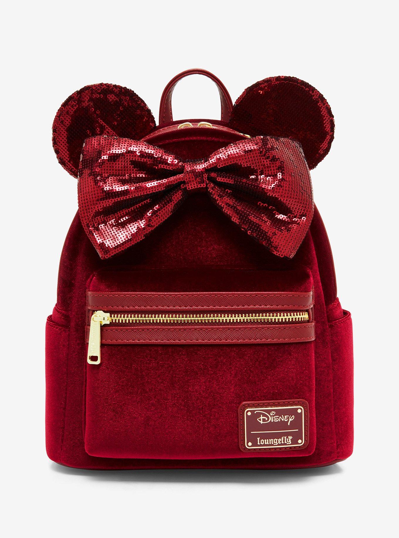 Buy Minnie Mouse Exclusive Red Glitter Tonal Mini Backpack at Loungefly.