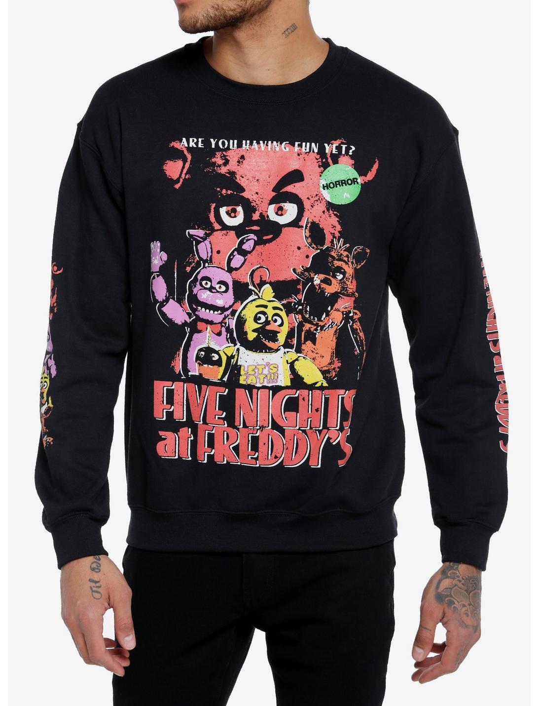 Five Night's At Freddy's Jumbo Animatronics Sweatshirt, BLACK, hi-res