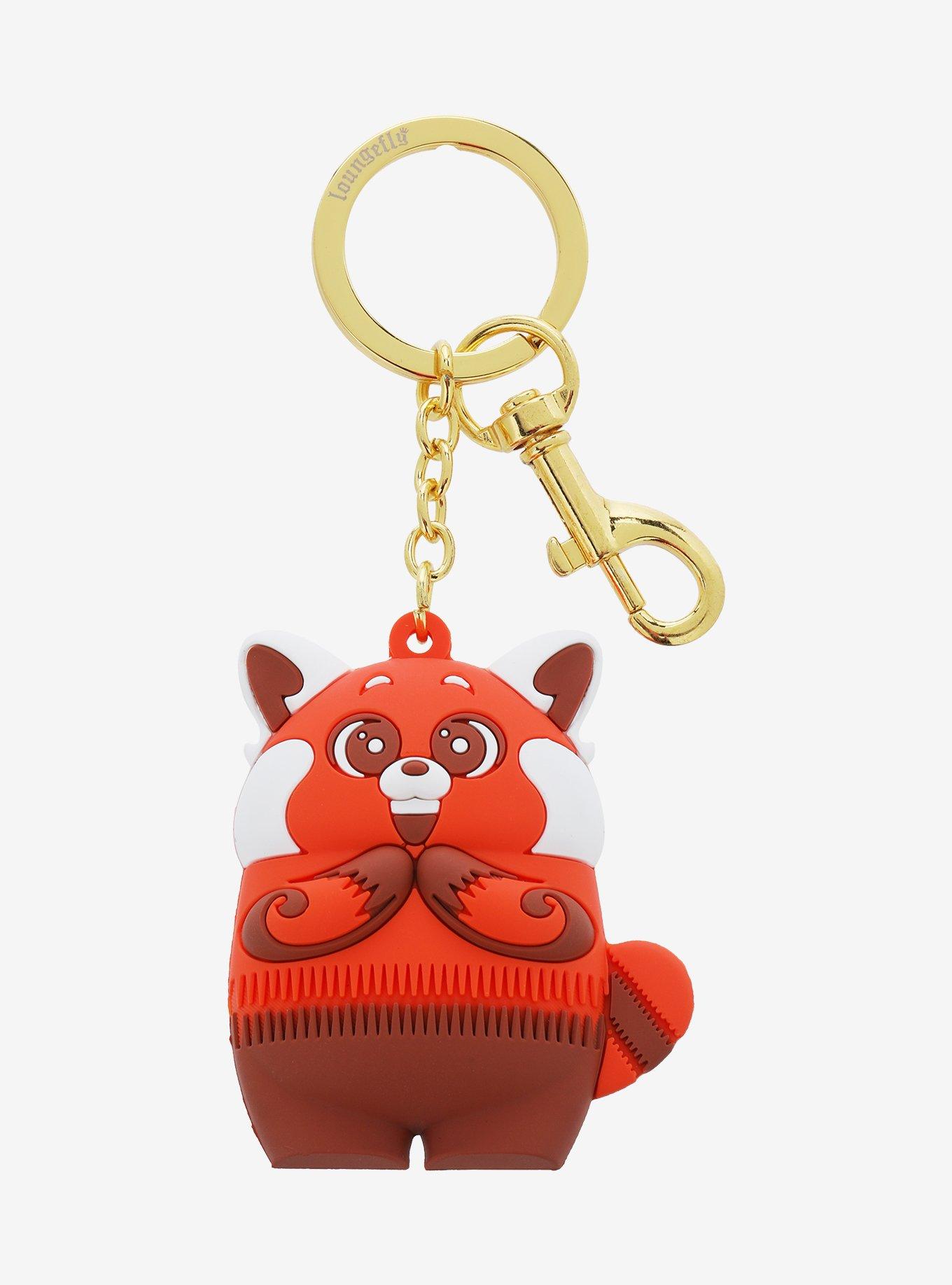 Bubble Tea Red Panda Enamel Keychain