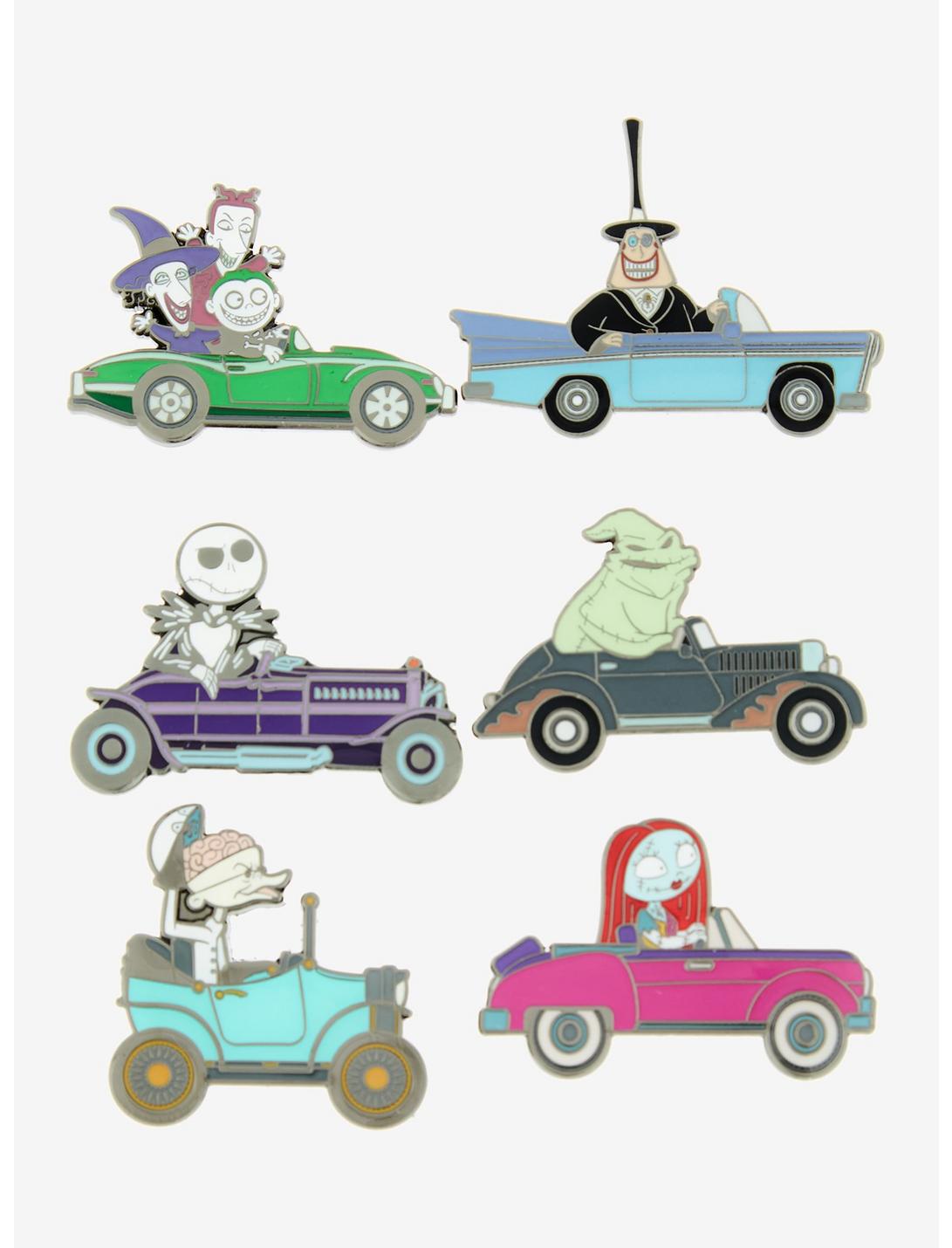 Loungefly Disney the Nightmare Before Christmas 30th Anniversary Retro Cars Blind Box Enamel Pin - BoxLunch Exclusive, , hi-res