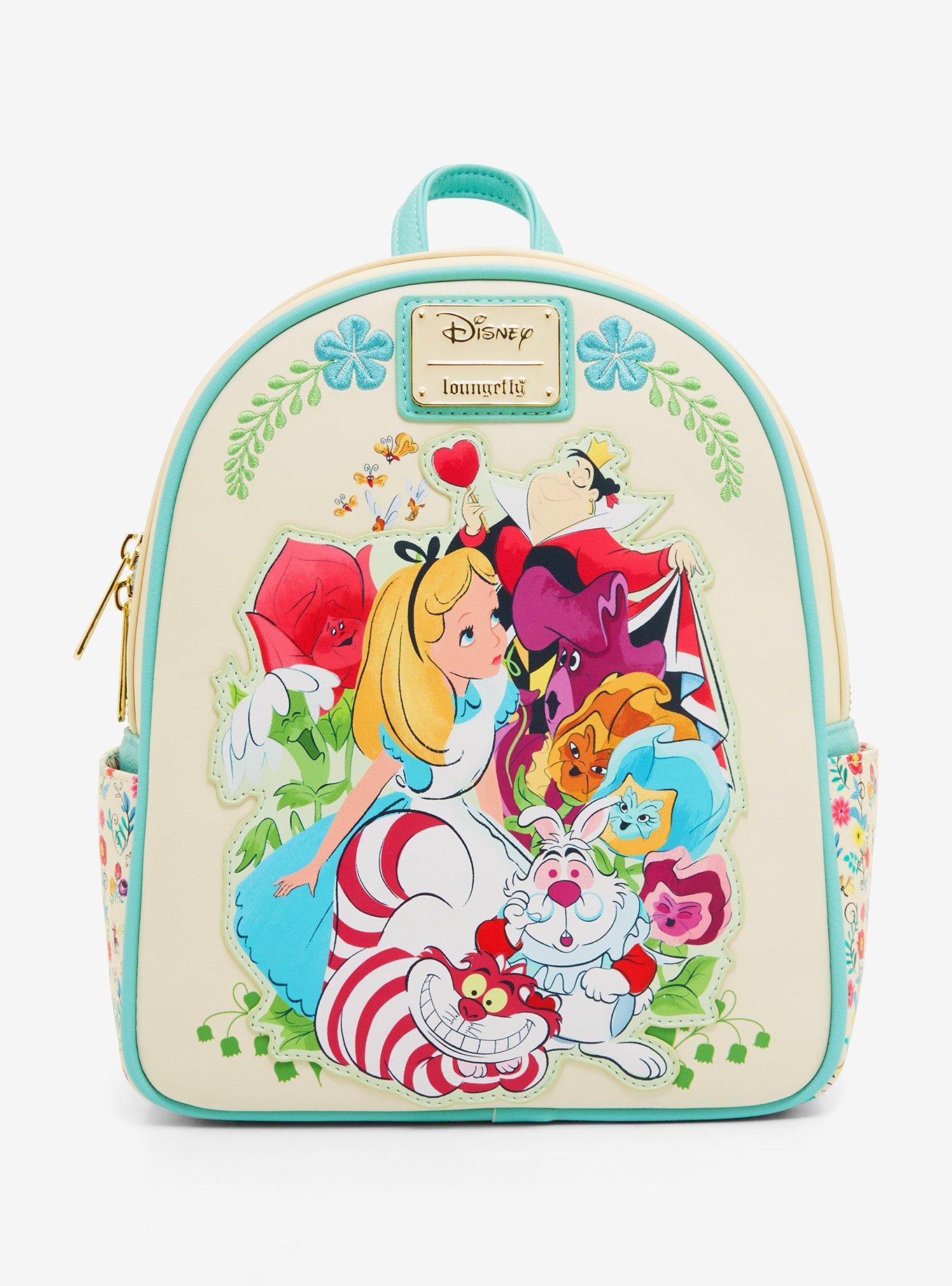 Disney villains, parks, Alice in wonderland and mouse inspired bag