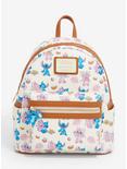 Loungefly Disney Lilo & Stitch: The Series Angel & Stitch Snacks Allover Print Mini Backpack - BoxLunch Exclusive, , hi-res