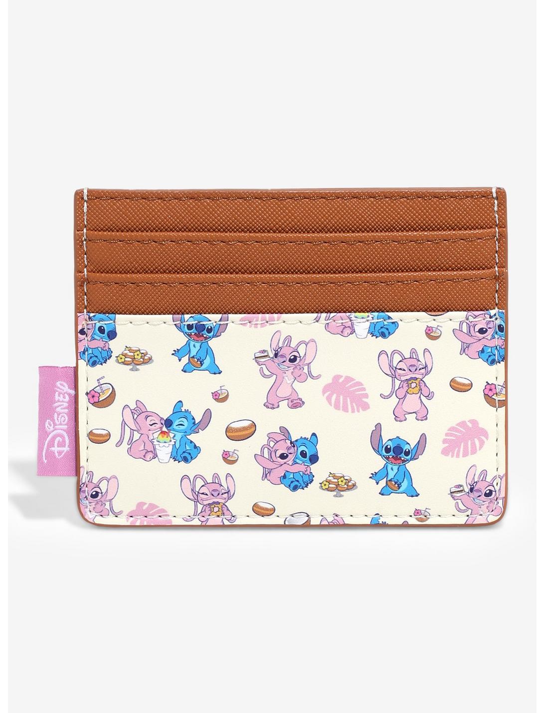 Loungefly Disney Lilo & Stitch Angel & Stitch Snacks Allover Print Cardholder - BoxLunch Exclusive, , hi-res