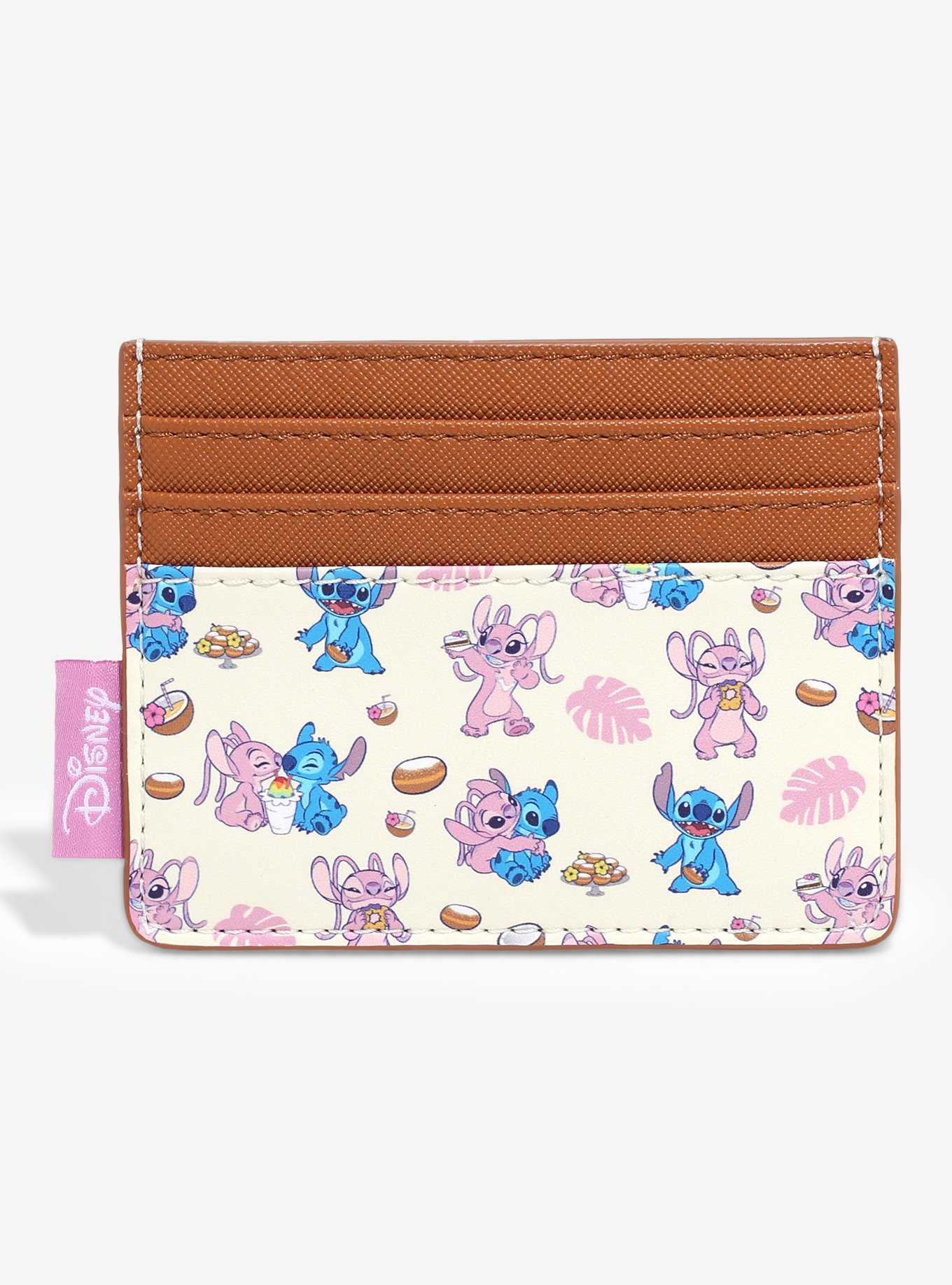 Loungefly Disney Lilo & Stitch Angel & Stitch Snacks Allover Print Cardholder - BoxLunch Exclusive, , hi-res
