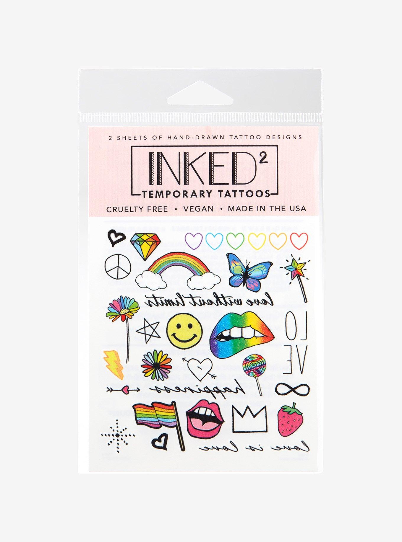 Rainbow Pride Temporary Tattoos, , hi-res