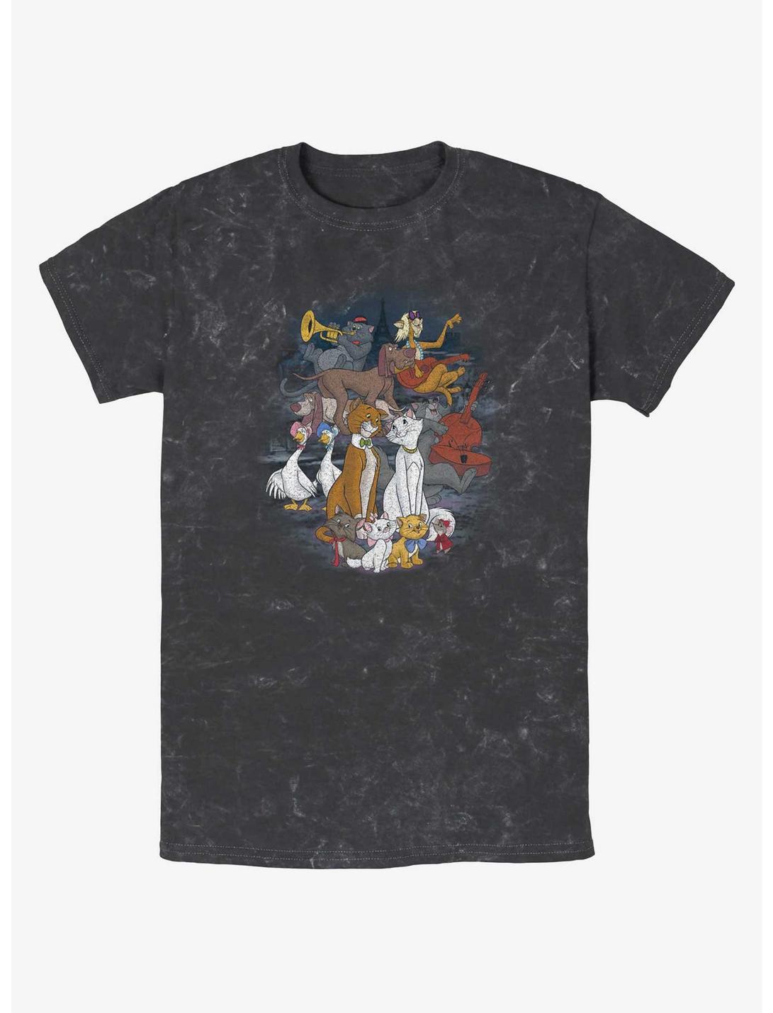 Disney The AristoCats All The Cats Mineral Wash T-Shirt, BLACK, hi-res
