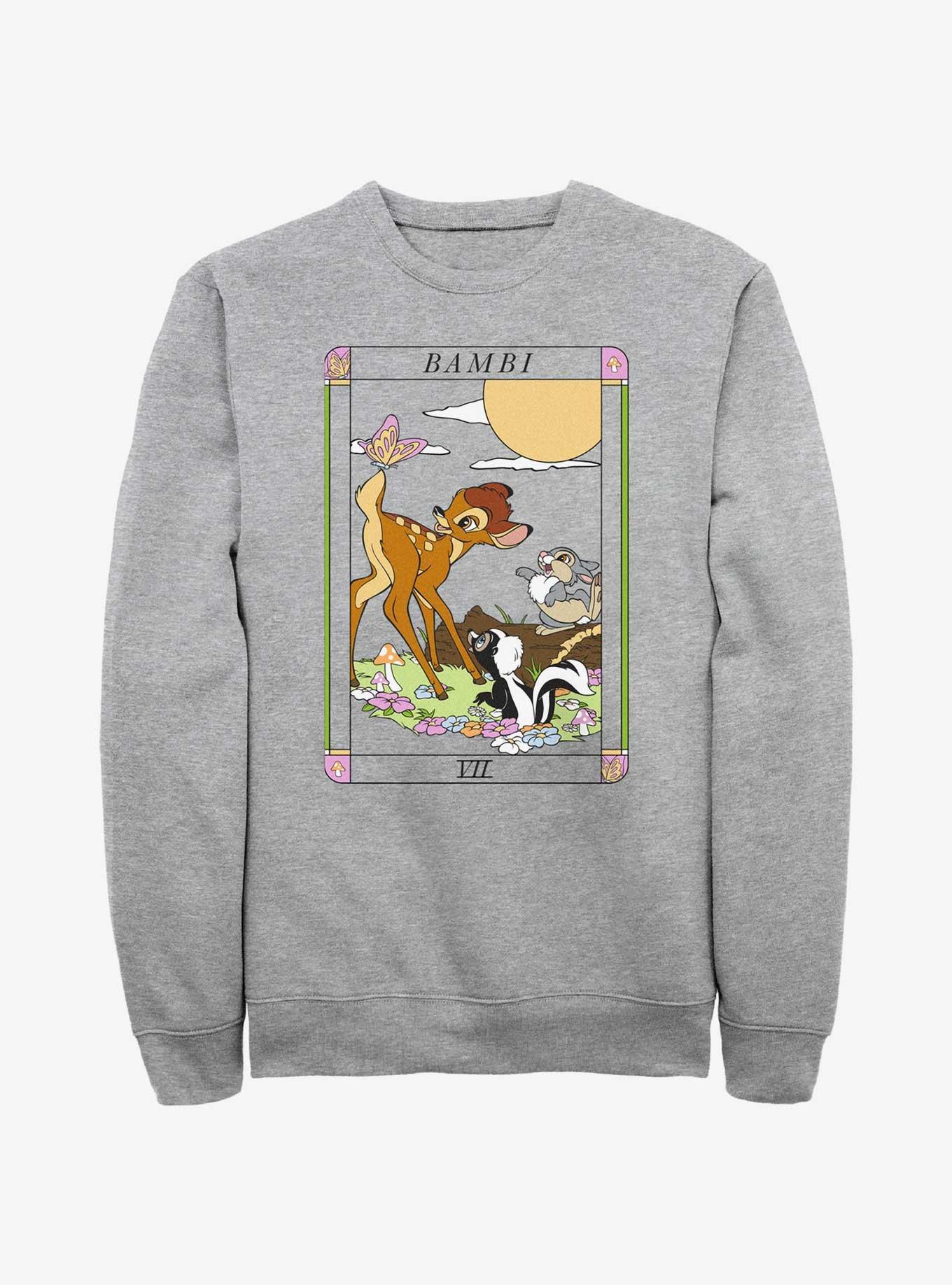 Disney Bambi and Friends Flower & Thumper Card Sweatshirt, ATH HTR, hi-res