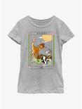 Disney Bambi and Friends Flower & Thumper Card Youth Girls T-Shirt, ATH HTR, hi-res